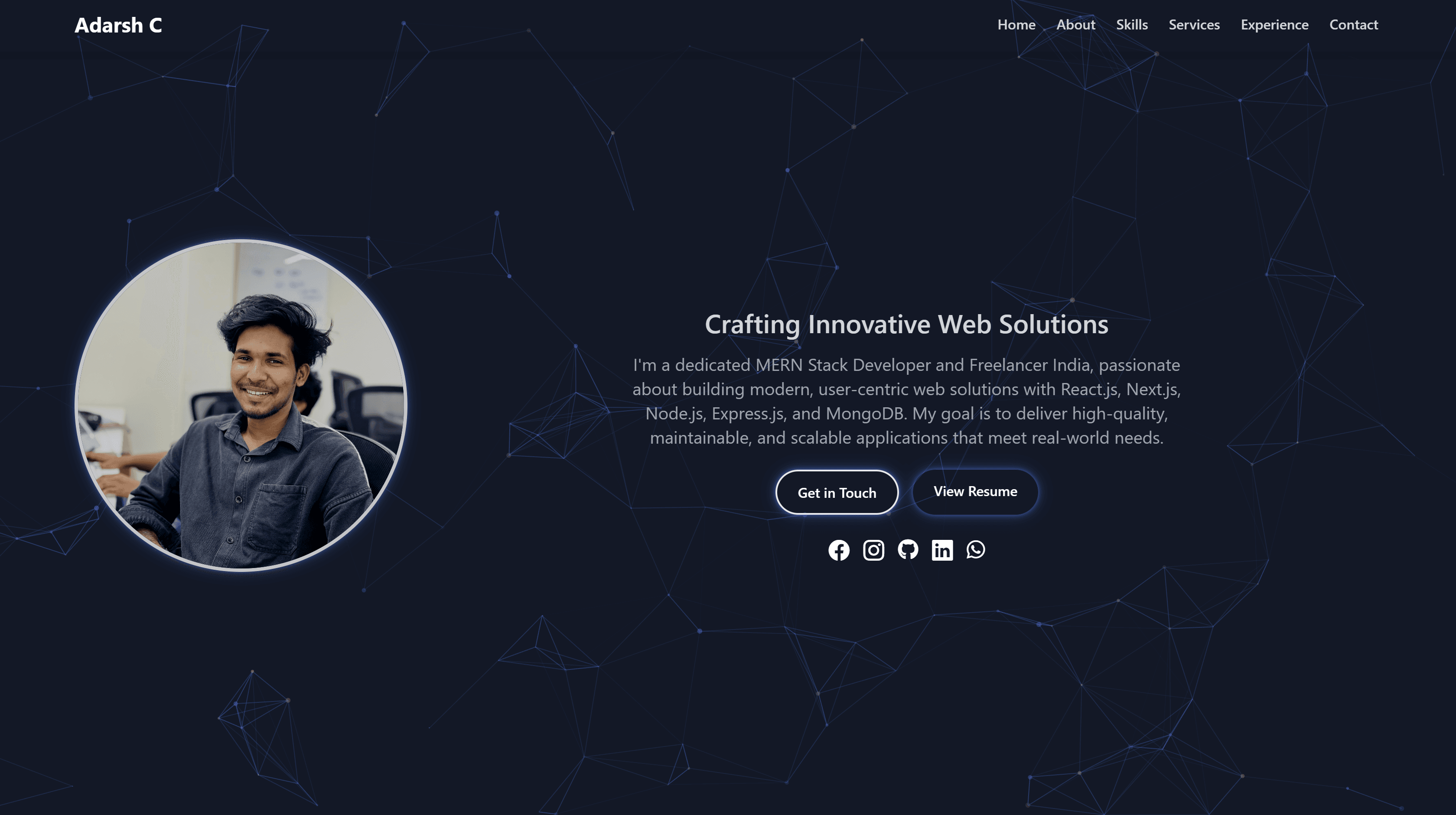 ADARSH C - Personal Portfolio by NullPlanets